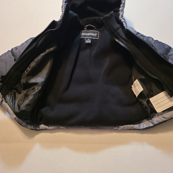 Rothschild Kids Black Puffer Jacket with Hood Lined NWT 12 Months - Picture 7 of 12